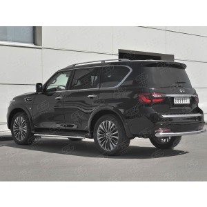 Руссталь IQX8Z-003014 защита заднего бампера d76 дуга на Infiniti QX80 2018- 