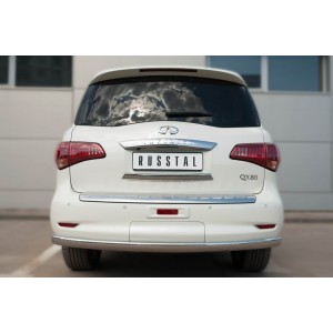 Руссталь IQXZ-002101 защита заднего бампера d75х42 (дуга) на Infiniti QX 80 2014