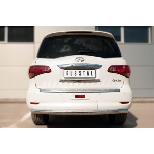 Руссталь IQXZ-002102 защита заднего бампера d76 (дуга) на Infiniti QX 80 2014
