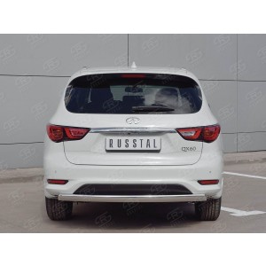 Руссталь IQXZ-002684 защита заднего бампера d75х42 дуга на Infiniti QX60 2016-