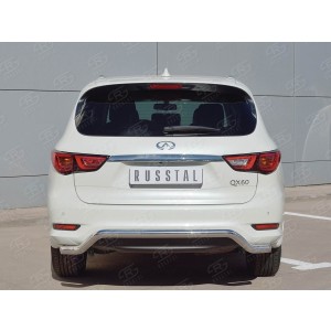 Руссталь IQXZ-002685 защита заднего бампера d63 волна на Infiniti QX60 2016-