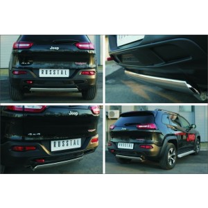 Руссталь JCZ-002002 защита заднего бампера d75х42 (дуга) на Jeep Cherokee Trailhawk 2014 -