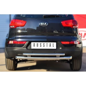 Руссталь KSGZ-001679 защита заднего бампера d63 (дуга) d42 (дуга) на KIA Sportage 2013-