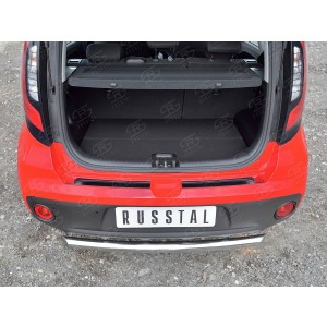 Руссталь KSON-002760 накладка на задний бампер (лист нерж зеркальный) на KIA Soul 2017-