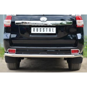 Руссталь LCPZ-001719 защита заднего бампера d63 (секции) на Toyota Land Cruiser Prado 150 2014-