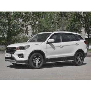 Руссталь LF7O-003285 пороги труба 75х42 овал с проступью на Lifan X70 2018-