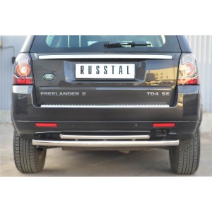 Руссталь LFRZ-001497 защита заднего бампера d63 (дуга) d42 (дуга) на Land Rover Freelander 2 2012-