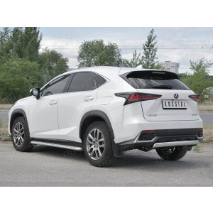 Руссталь LNX3Z-002944 защита заднего бампера d75х42 дуга на Lexus NX300 2017-