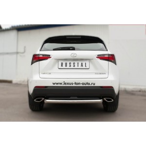 Руссталь LNXZ-002142 защита заднего бампера d63 (дуга) на Lexus NX200t F Sport 2015-
