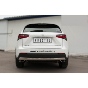 Руссталь LNXZ-002143 защита заднего бампера d75х42 (дуга) на Lexus NX200t F Sport 2015-
