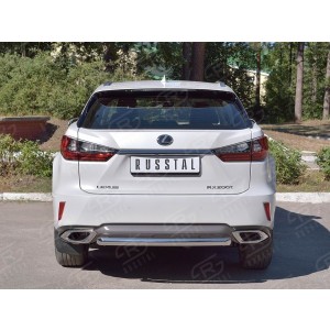Руссталь LRX2Z-002374 защита заднего бампера d63 дуга на Lexus RX200t 2015-