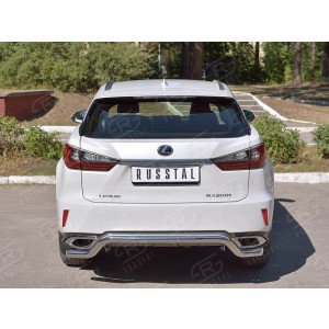 Руссталь LRX2Z-002376 защита заднего бампера d63 волна на Lexus RX200t 2015-