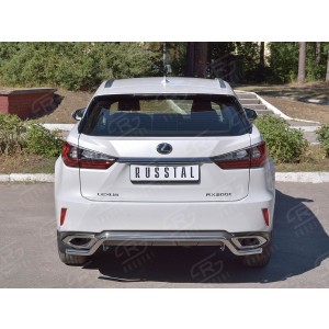 Руссталь LRX2Z-002377 защита заднего бампера d42 волна на Lexus RX200t 2015-
