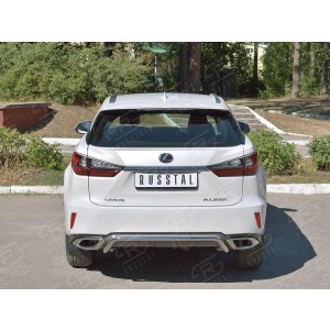 Руссталь LRX2Z-002378 защита заднего бампера d42 волна под машину на Lexus RX200t 2015-