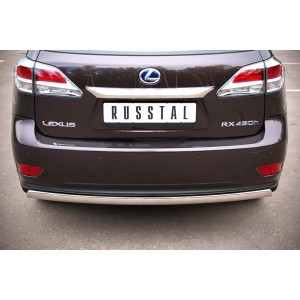 Руссталь LRXZ-000413 защита заднего бампера d75х42 овал на Lexus RX270-350-450 2009-