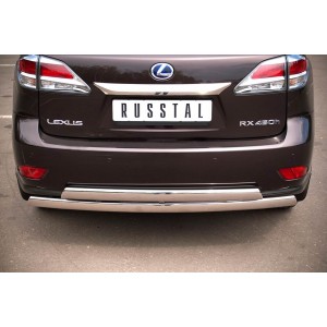 Руссталь LRXZ-000414 защита заднего бампера d75х42/75х42 овалы на Lexus RX270-350-450 2009-