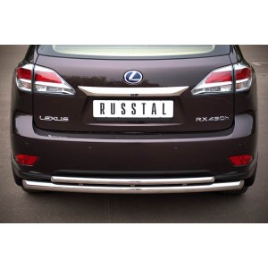 Руссталь LRXZ-000416 защита заднего бампера d63/42 с подъемом (дуга) на Lexus RX270-350-450 2009-