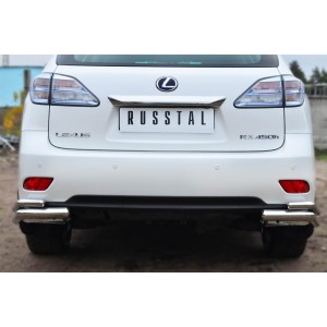 Руссталь LRXZ-000418 защита заднего бампера уголки d63/d42 на Lexus RX270-350-450 2009-