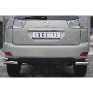 Руссталь LRZ-000391 защита заднего бампера уголки d63/42 на Lexus RX300 2003-2008