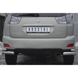 Руссталь LRZ-000392 защита заднего бампера уголки d76/42 на Lexus RX300 2003-2008