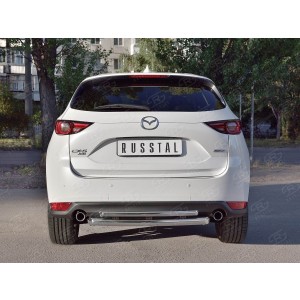 Руссталь M5Z-002800 защита заднего бампера d63 дуга d42 дуга с декором на Mazda CX-5 2017-