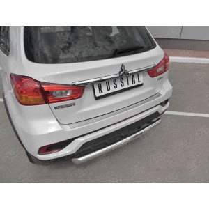 Руссталь MASN-002964 накладка на задний бампер (лист нерж зеркальный) на Mitsubishi ASX 2017-