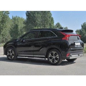 Руссталь MEZ-003051 защита заднего бампера d63 дуга-d42х2 дуга на Mitsubishi Eclipse Cross 2018- 