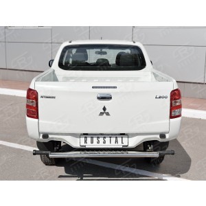 Руссталь ML2Z-002252 защита заднего бампера 120х60 с проступью на Mitsubishi L200 2015-