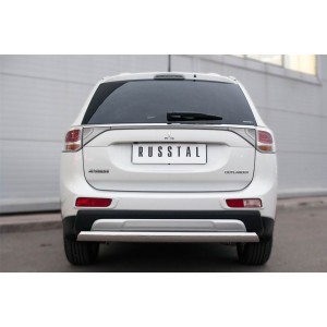 Руссталь MORZ-001908 защита заднего бампера d75х42 (дуга) на Mitsubishi Outlander 2014