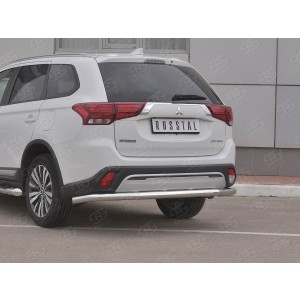 Руссталь MOZ-003211 защита заднего бампера d63 (секции) на Mitsubishi Outlander 2018-