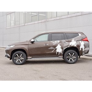 Руссталь MPJST-002487 защита порогов труба d42 на Mitsubishi Pajero Sport 2016