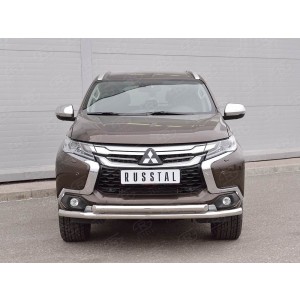 Руссталь MPJSZ-002484 защита переднего бампера d63 секция-d63 дуга на Mitsubishi Pajero Sport 2016