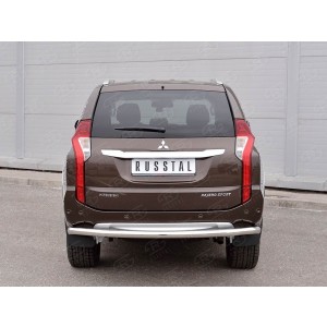 Руссталь MPJSZ-002489 защита заднего бампера d63 секции на Mitsubishi Pajero Sport 2016