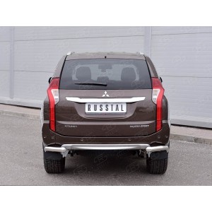 Руссталь MPJSZ-002491 защита заднего бампера уголки d63 секция на Mitsubishi Pajero Sport 2016