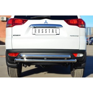 Руссталь MPSZ-001583 защита заднего бампера d63 (дуга) d63 (дуга) на Mitsubishi Pajero Sport 2013-