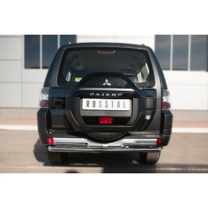 Руссталь MPZ-002049 защита заднего бампера d63 (дуга) d42х2 (дуга) на Mitsubishi Pajero 4 2014-
