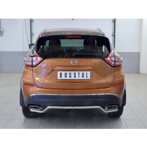 Руссталь NMUZ-002410 защита заднего бампера d42 волна на Nissan Murano 2016