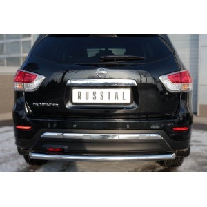 Руссталь NPZ-002025 защита заднего бампера d63 (дуга) на Nissan Pathfinder 2014-