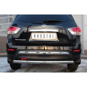 Руссталь NPZ-002026 защита заднего бампера d75х42 (дуга) на Nissan Pathfinder 2014-