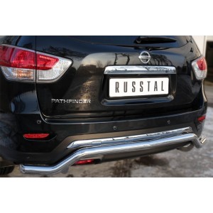 Руссталь NPZ-002027 защита заднего бампера d63 (волна) на Nissan Pathfinder 2014-