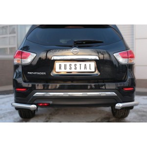 Руссталь NPZ-002028 защита заднего бампера уголки d63(секции) на Nissan Pathfinder 2014-