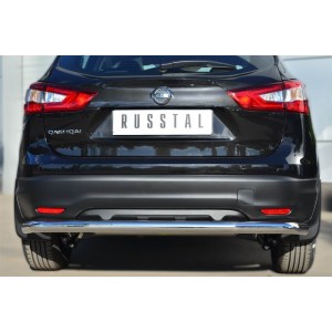 Руссталь NQQZ-001797 защита заднего бампера d63 (секции) на Nissan Qashqai 2014-