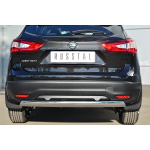 Руссталь NQQZ-001799 защита заднего бампера d75х42 (дуга) на Nissan Qashqai 2014-