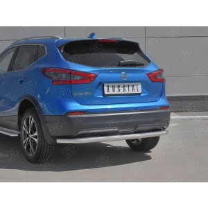 Руссталь NQSZ-003254 защита заднего бампера d63 секции на Nissan Qashqai 2019-