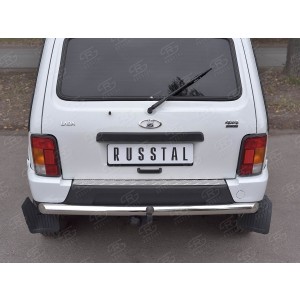 Руссталь NUN-002817 накладка на задний бампер (лист алюм рифленный) на Lada 4x4 Urban 2014-