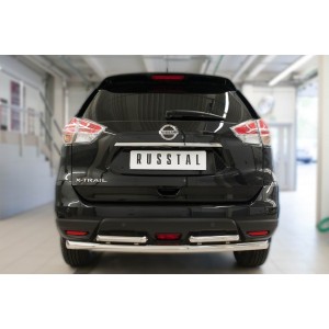 Руссталь NXZ-002093 защита заднего бампера d63 (дуга) d42х2 (дуга) на Nissan X-Trail 2015