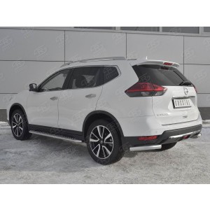 Руссталь NXZ-003162 защита заднего бампера уголки d63 секции на Nissan X-Trail (T32) 2018-