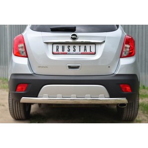 Руссталь OMZ-001359 защита заднего бампера 75х42 (дуга) на Opel Mokka 2013