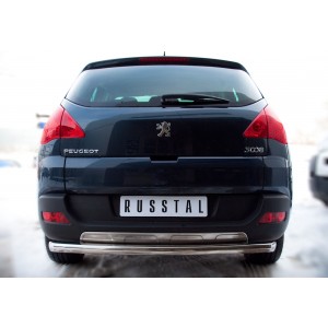 Руссталь P38Z-000430 защита заднего бампера d63 (дуга) на Peugeot 3008 2009-