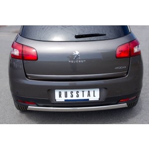 Руссталь P48Z-000539 защита заднего бампера d75х42 овал на Peugeot 4008 2012-